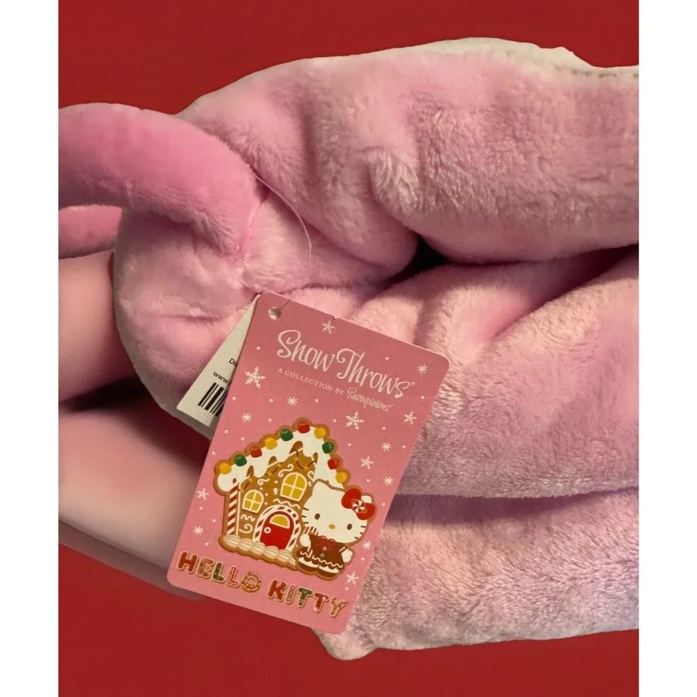 New Sanrio Pink Holiday Hello Kitty Throw Christmas Super Soft Blanket 60